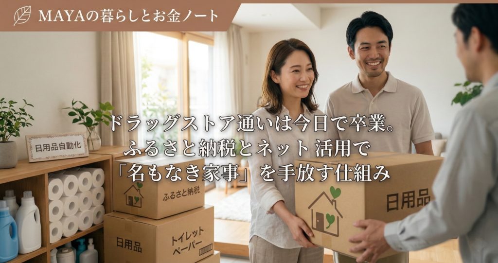 ドラッグストア通いは今日で卒業。ふるさと納税とネット活用で「名もなき家事」を手放す仕組み🛒🌿